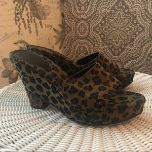 FENDI Leopard Platform Wedges